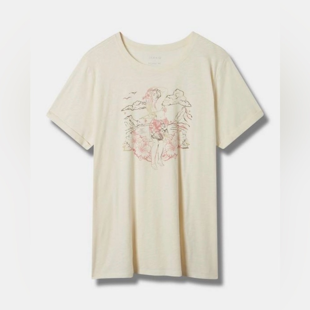 Torrid - Hula Girl Relaxed Fit Crew Neck Tee Size 4